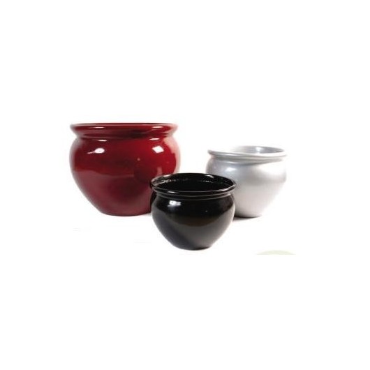 FISHBOWL BURGUNDY POT