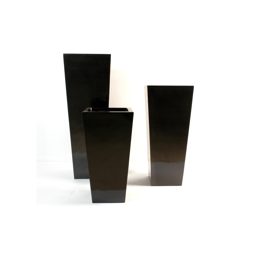 HIGHT SQUARE POT BLACK