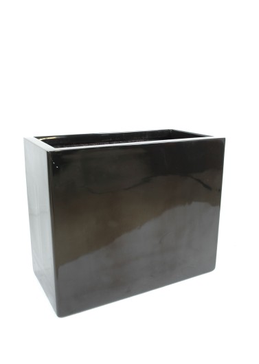 GLOSSY BLACK RECTANGLE POT