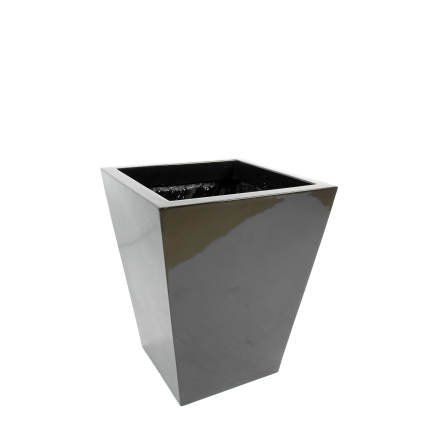 SQUARE POT MATT BLACK