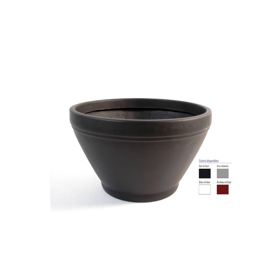 LIGHT GREY WIDE POT