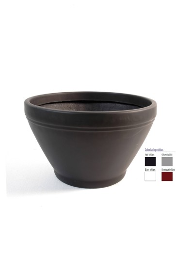 LIGHT GREY WIDE POT