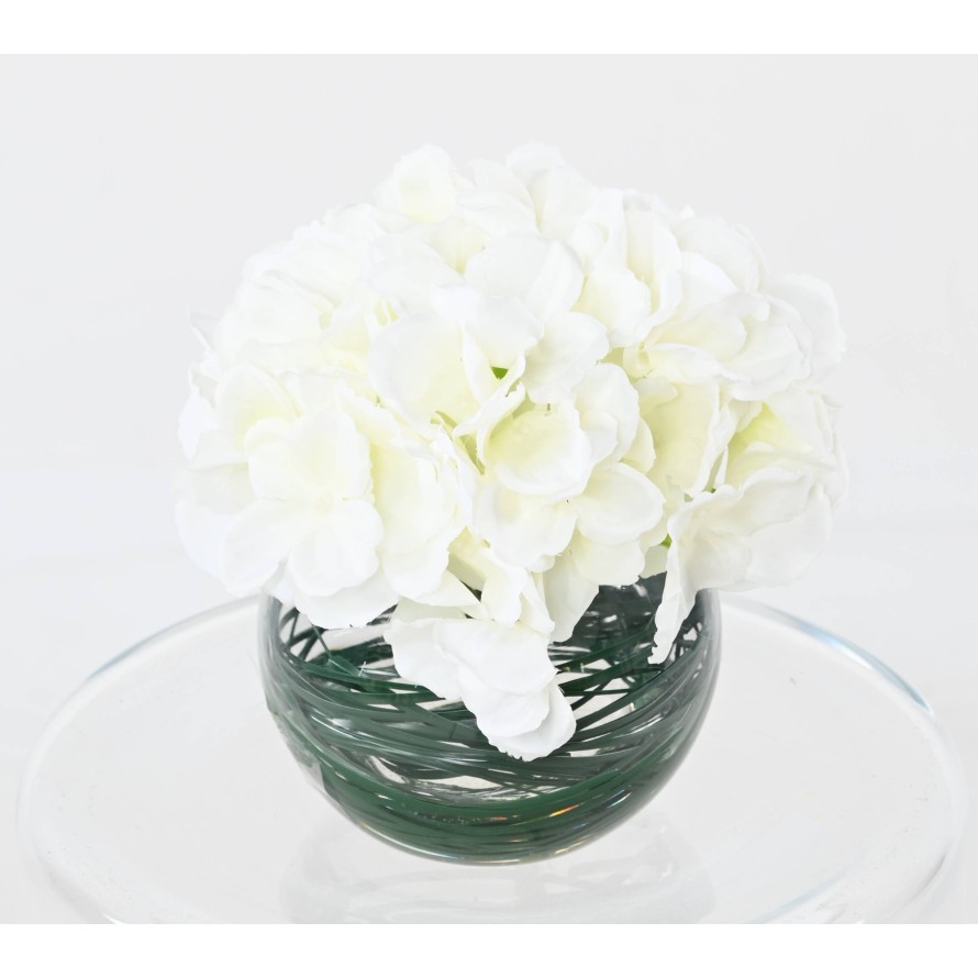 CENTRE DE TABLE HORTENSIA BLANC