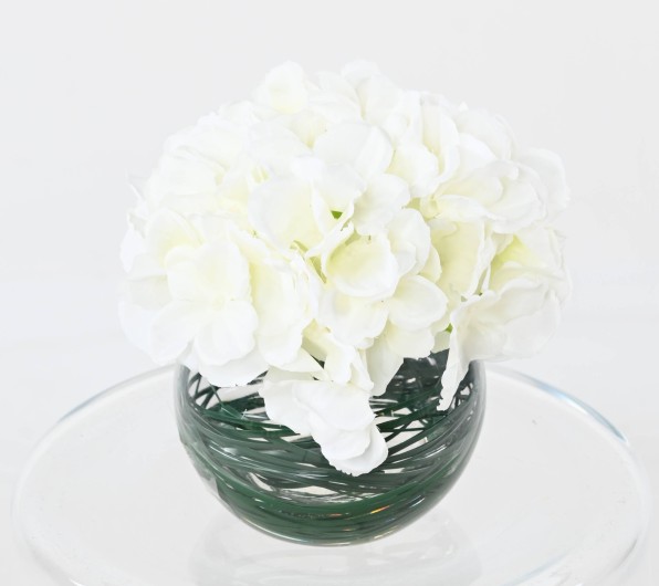 CENTRE DE TABLE HORTENSIA BLANC