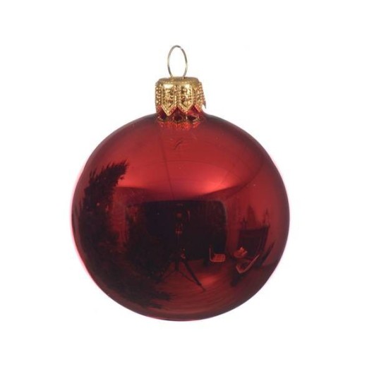 RED GLASS BALL (box of 6)