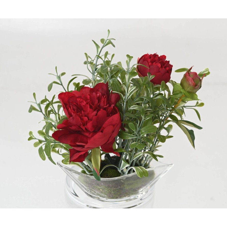 RED PEONY CENTREPIECE