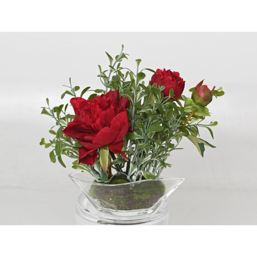 RED PEONY CENTREPIECE