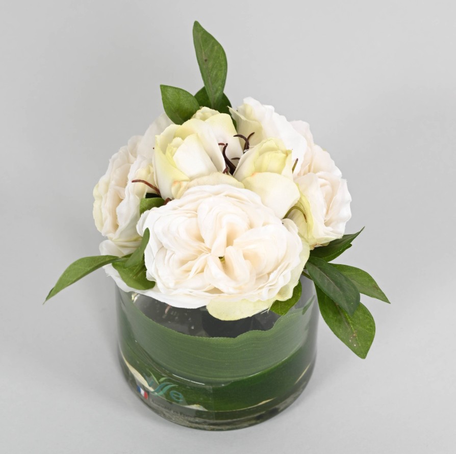 WHITE ROSE TABLE CENTREPIECE